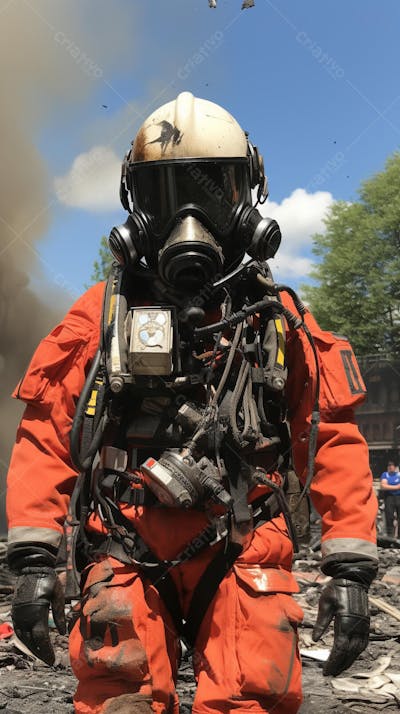 Homem com traje espacial