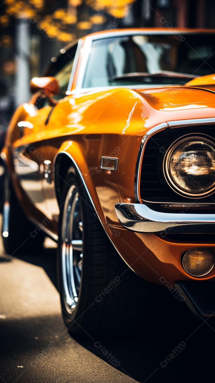 Muscle Car Laranja Clássico