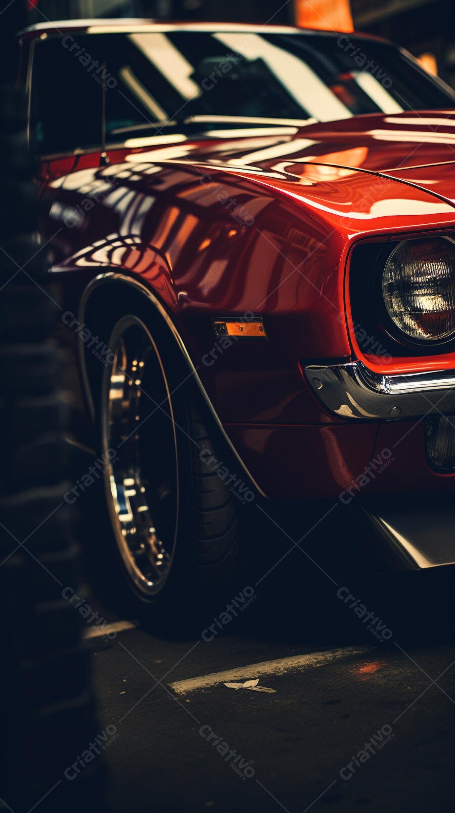 Muscle Car Vermelho Clássico