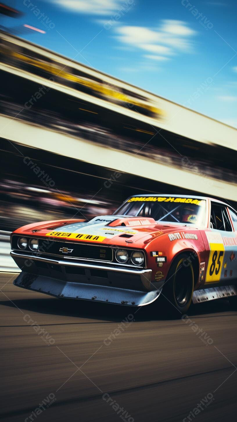 Chevrolet Camaro vintage em corrida
