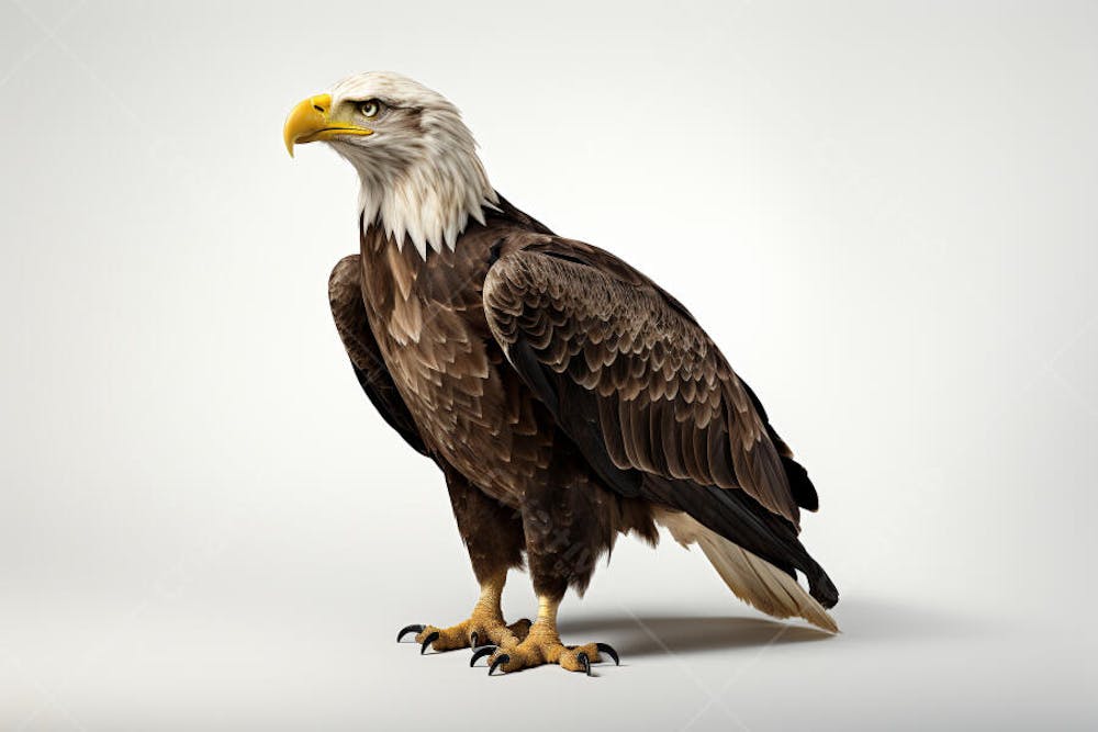 Águia majestosa em pose imponente