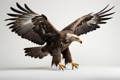Águia majestosa em pose imponente