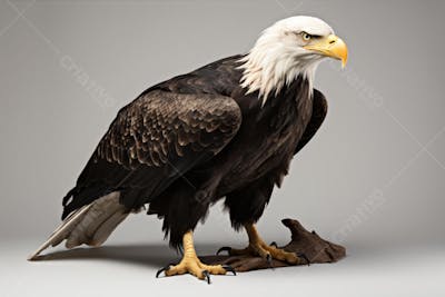 Águia majestosa em pose imponente