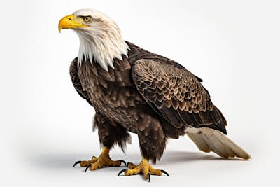 Águia majestosa em pose imponente