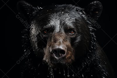 Urso imponente na natureza