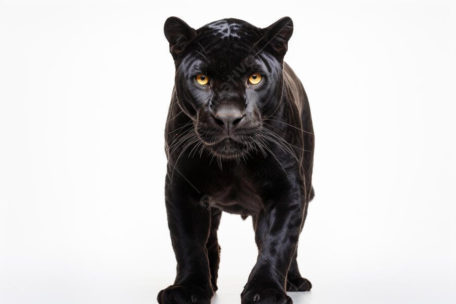Pantera Negra em fundo branco