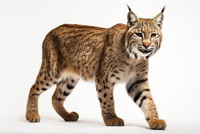 Lince em posição de alerta