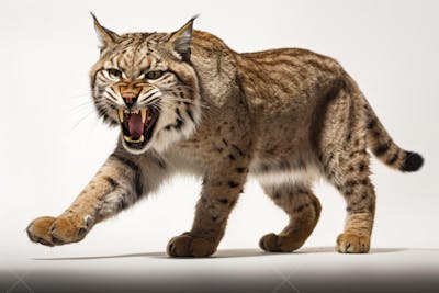 Lince em posição de alerta