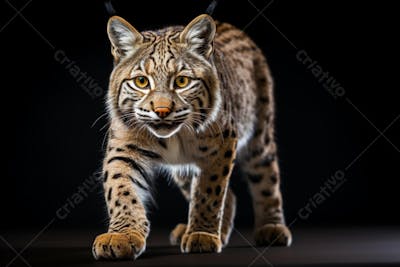 Lince em posição de alerta