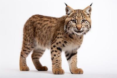 Lince em posição de alerta