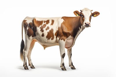 Vaca isolada em fundo