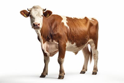 Vaca isolada em fundo