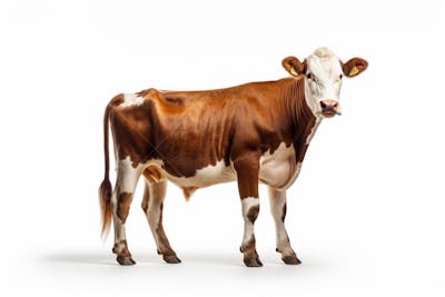 Vaca isolada em fundo
