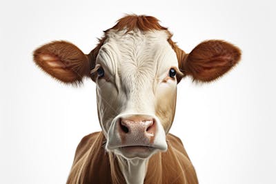Vaca isolada em fundo