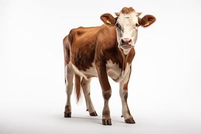 Vaca isolada em fundo
