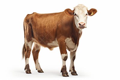 Vaca isolada em fundo