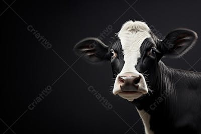 Vaca isolada em fundo