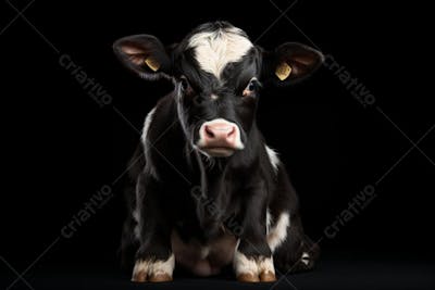 Vaca isolada em fundo