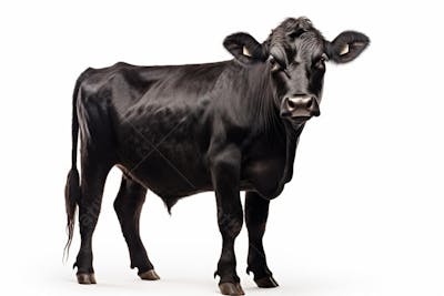 Vaca isolada em fundo