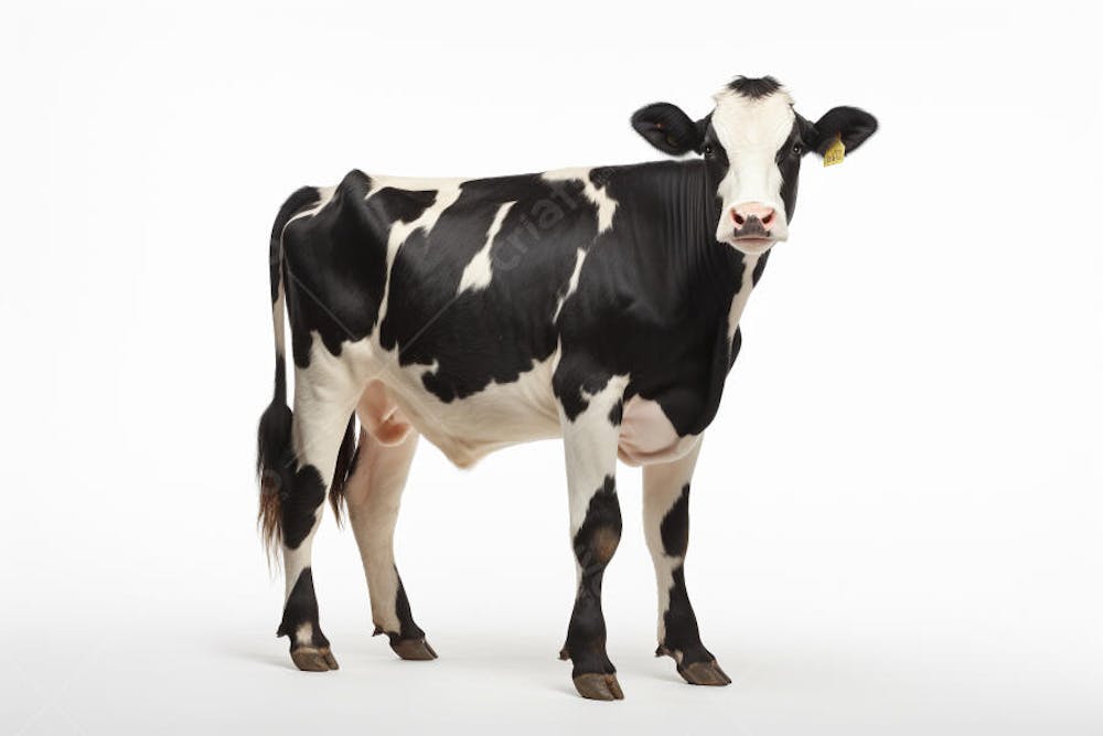 Vaca isolada em fundo