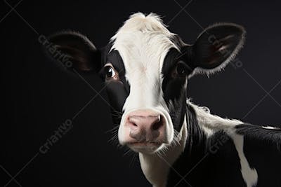 Vaca isolada em fundo