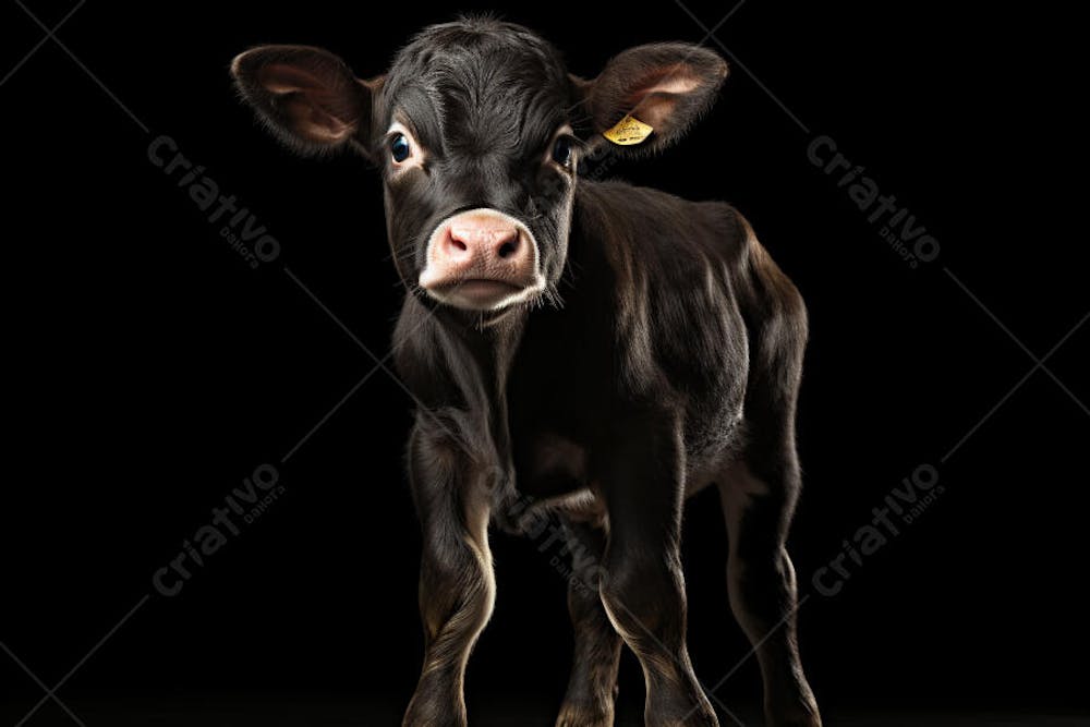 Vaca isolada em fundo