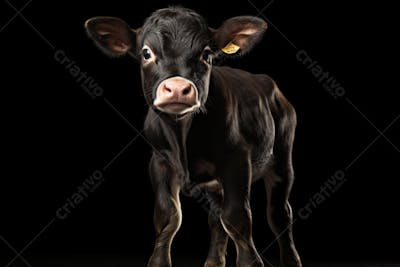 Vaca isolada em fundo