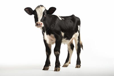 Vaca isolada em fundo