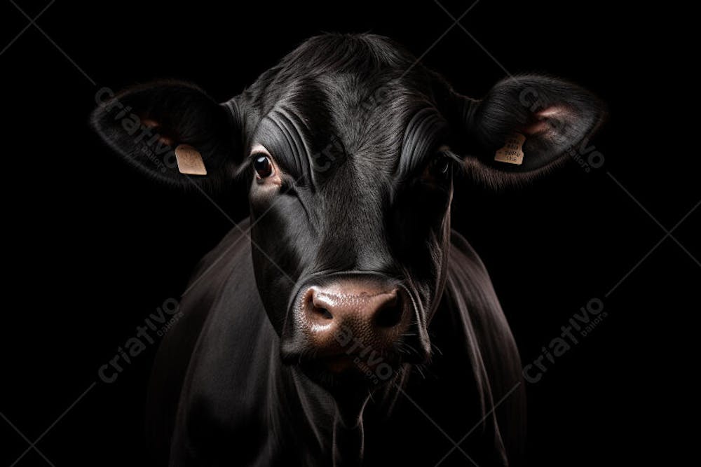 Vaca isolada em fundo
