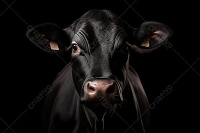Vaca isolada em fundo