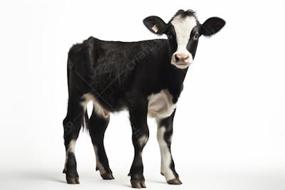 Vaca isolada em fundo