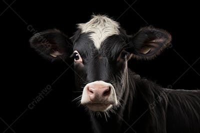 Vaca isolada em fundo