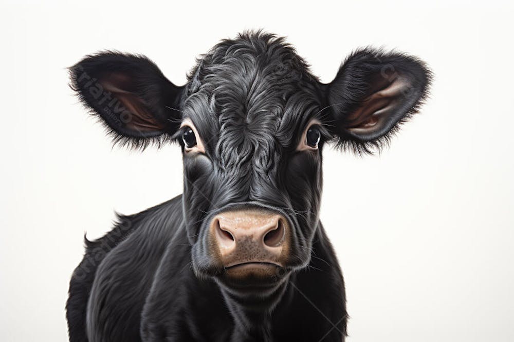 Vaca isolada em fundo