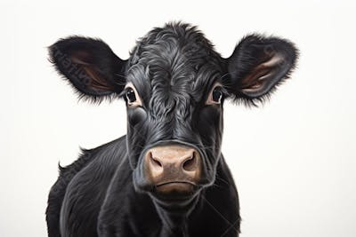 Vaca isolada em fundo