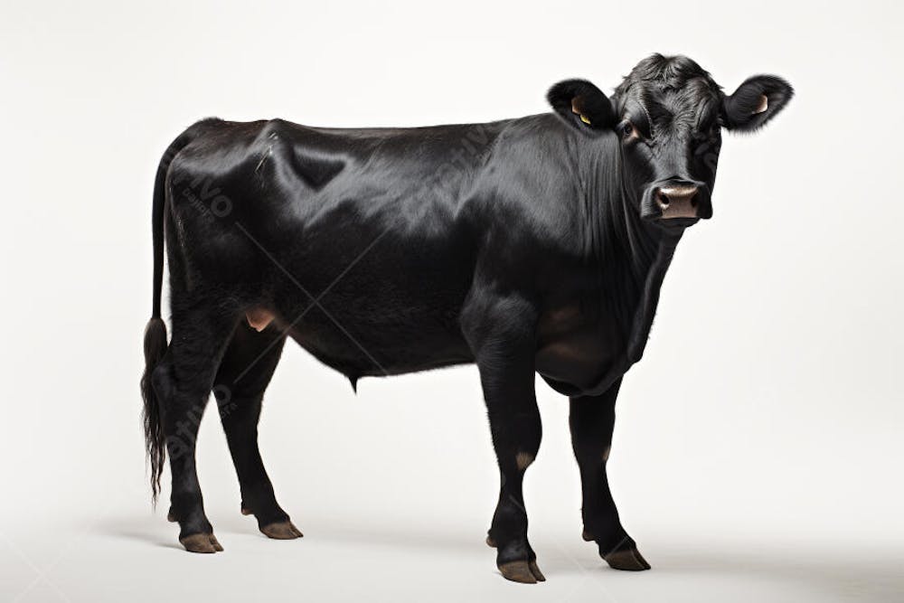 Vaca isolada em fundo