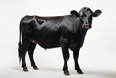 Vaca isolada em fundo