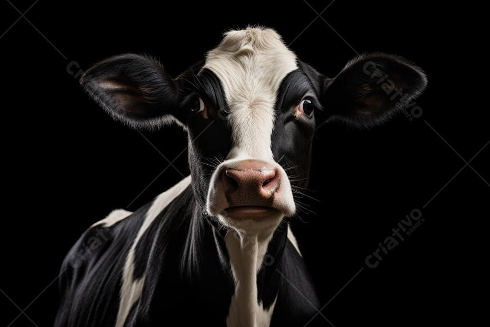 Vaca isolada em fundo