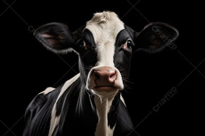 Vaca isolada em fundo
