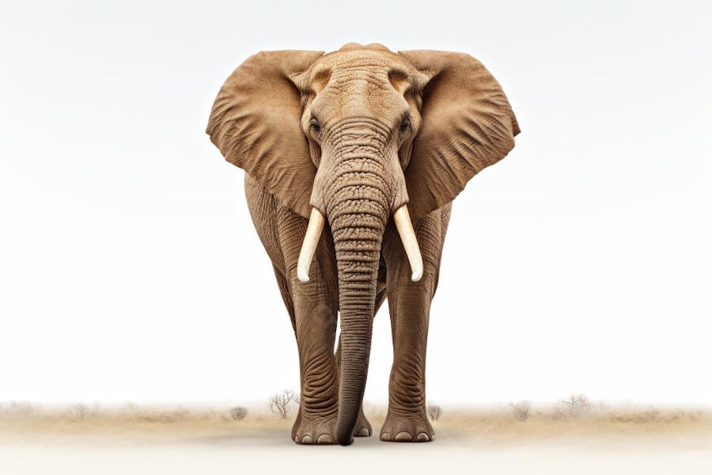 Elefante isolado sobre fundo branco