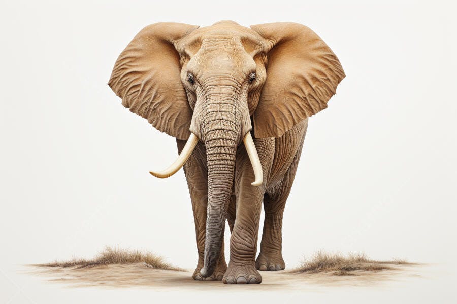 Elefante Africano em Primeiro Plano
