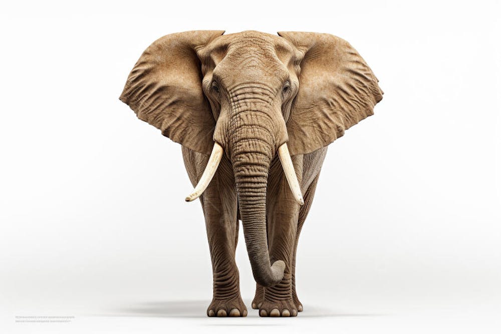 Elefante isolado sobre fundo branco