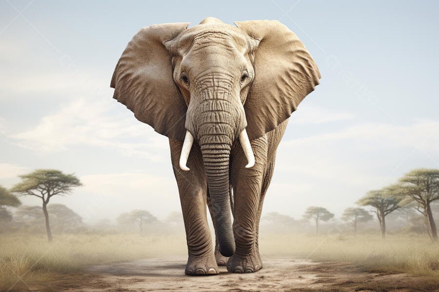 Elefante Africano na Savana