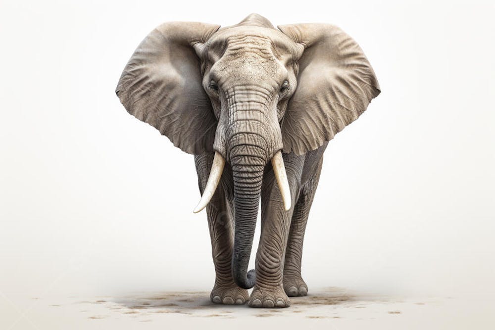 Elefante isolado sobre fundo branco