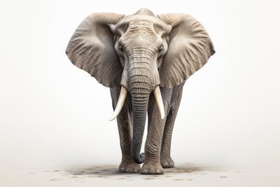 Elefante isolado sobre fundo branco