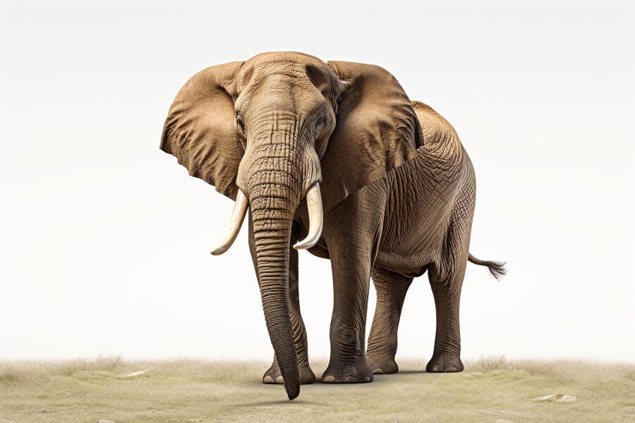 Elefante Africano em Campo Aberto