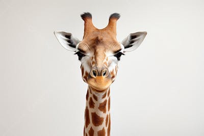 Girafa isolada sobre fundo branco