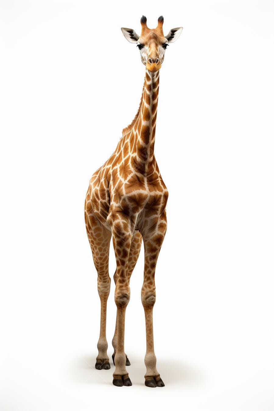 Girafa adulta fundo branco retrato