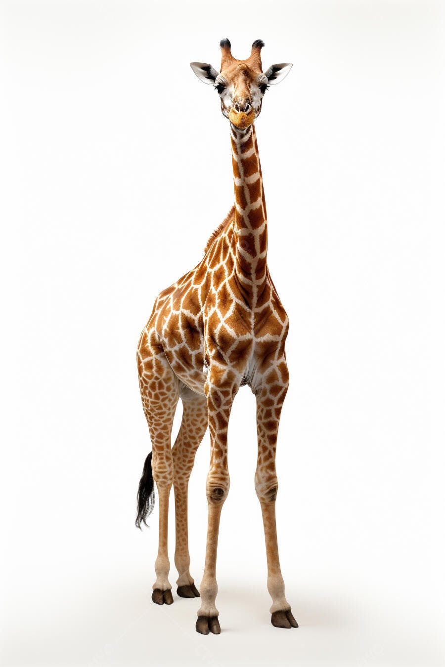Girafa em fundo branco estúdio