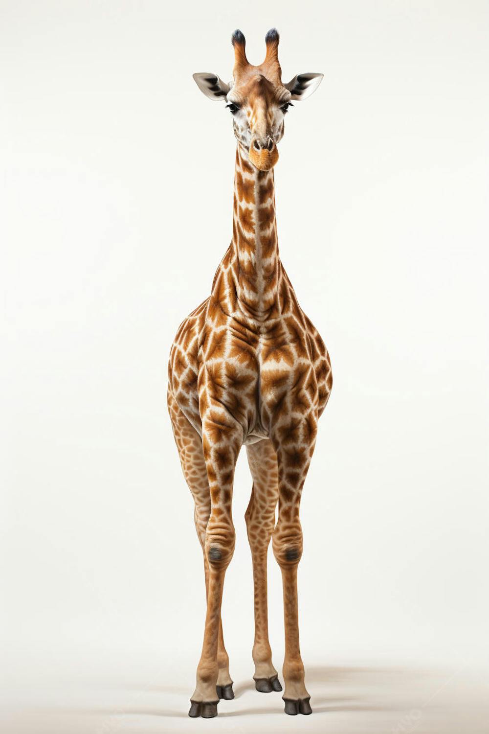 Girafa isolada sobre fundo branco