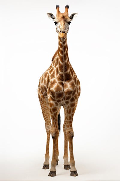 Girafa isolada sobre fundo branco